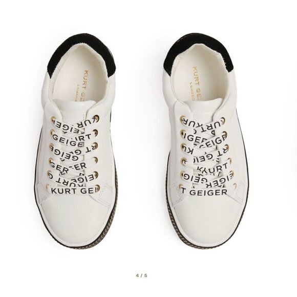 Kurt Geiger London White Lambert Sneakers Size 37 (US Size 7) - Picture 1 of 8